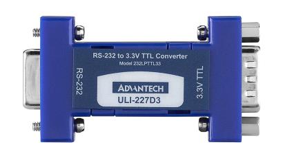 ULI-227D3  RS-232（DB9母头）至3.3V TTL（DB9公头）转换器，端口供电